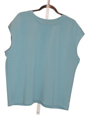Mondetta Light Blue Cap Sleeve Knit Top